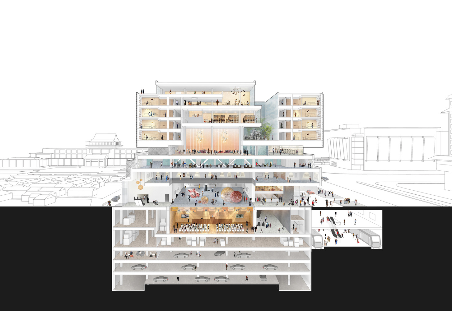 建筑剖透视表达