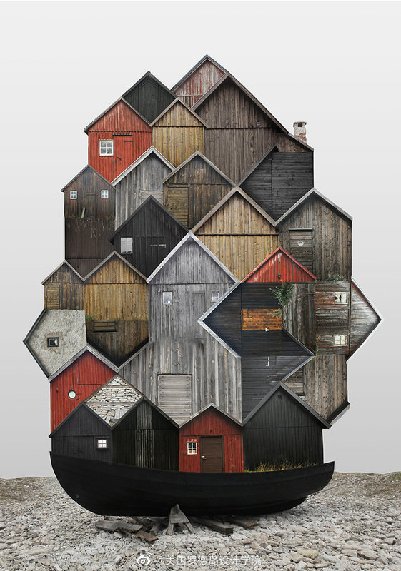 瑞典视觉艺术家anastasia savinova 创作了一系列拼贴画