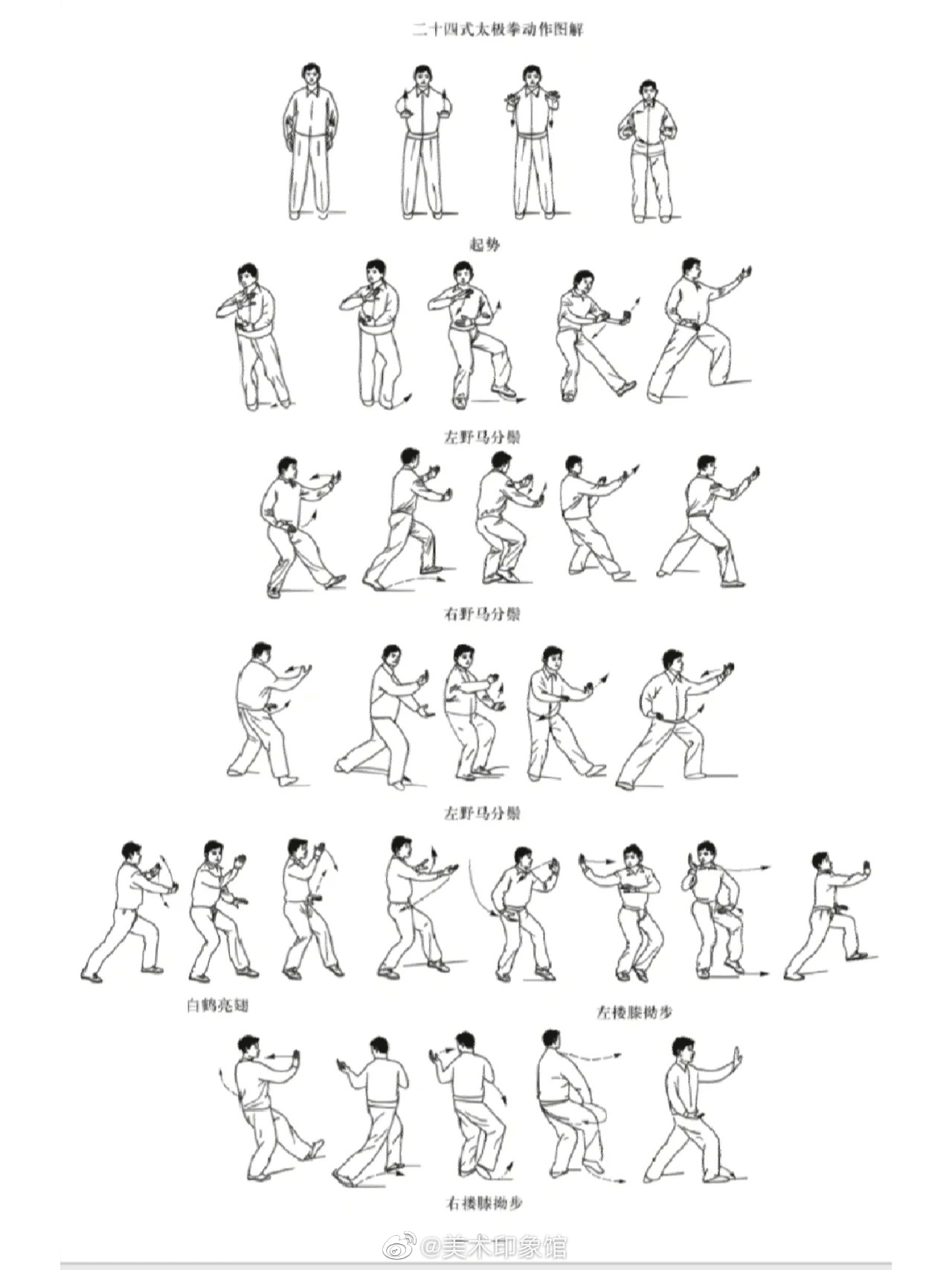 二十四式太极拳动作图解_高清图集_新浪网