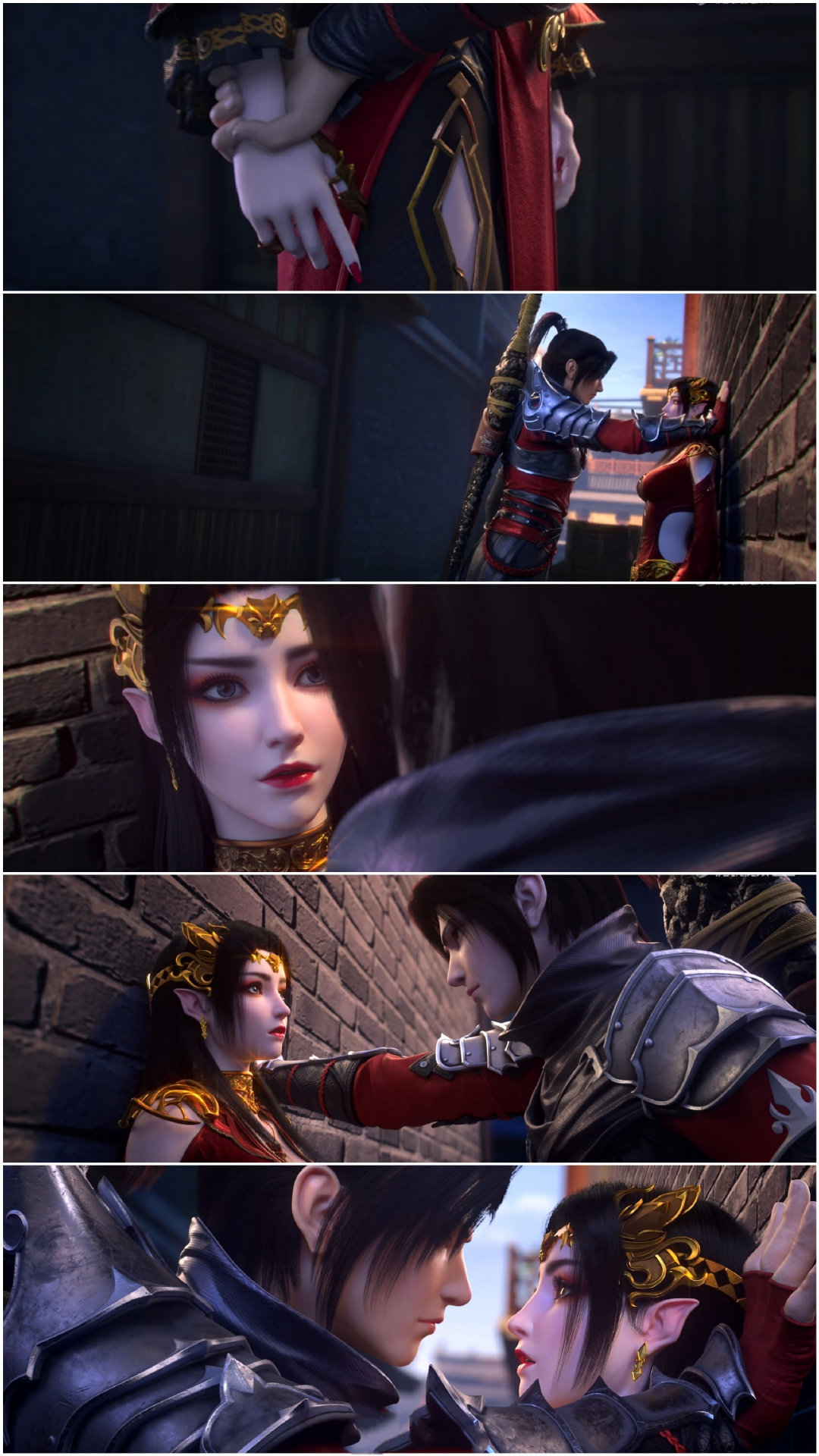 萧炎的壁咚太撩了,明显看到美杜莎的眼神不一样了_高清图集_新浪网