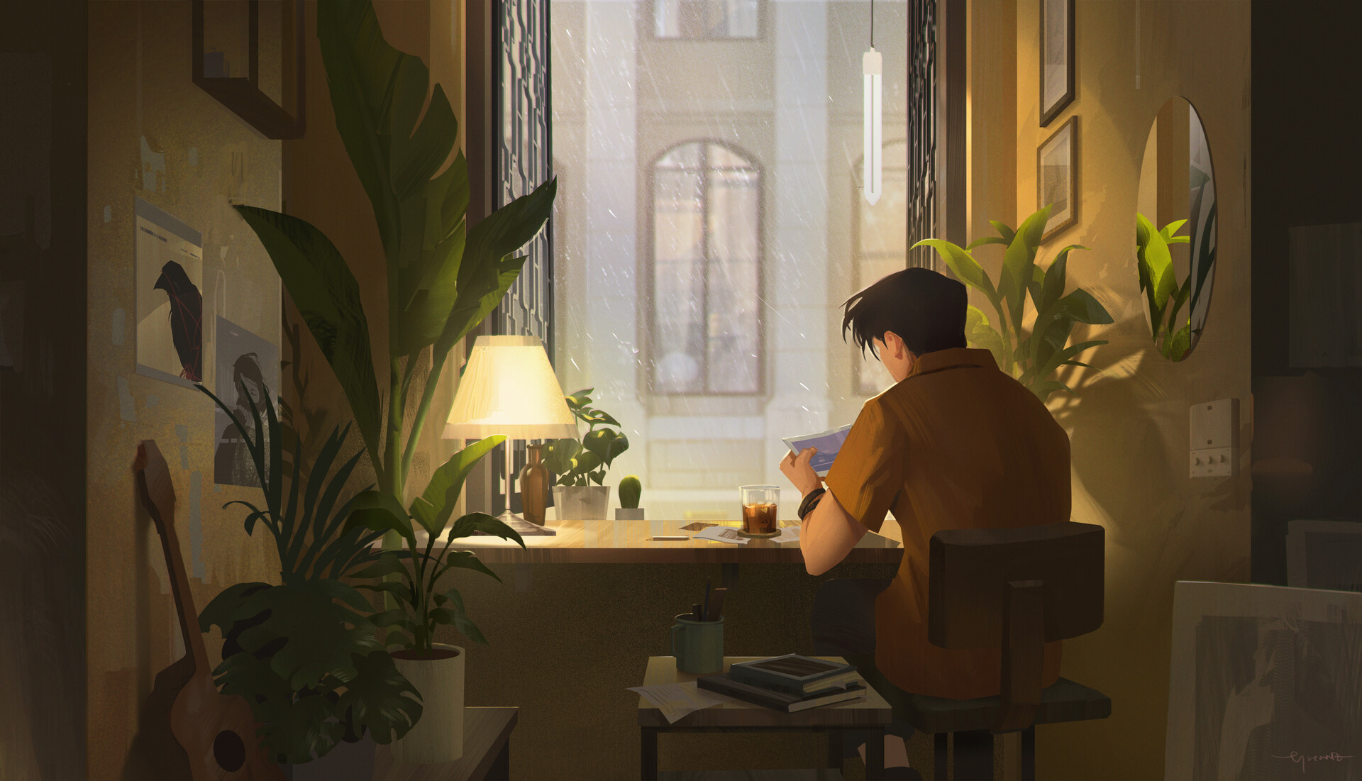 独居男孩的孤独生活日常 插画师 Shane Le