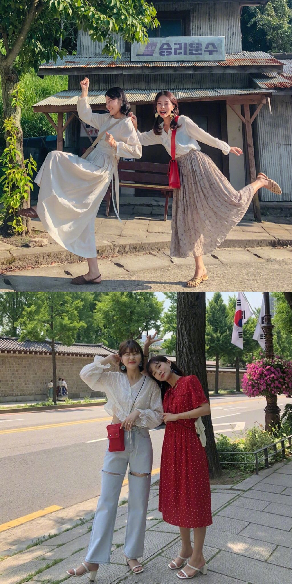 夏天和沙雕闺蜜一起拍照,拍照pose教学