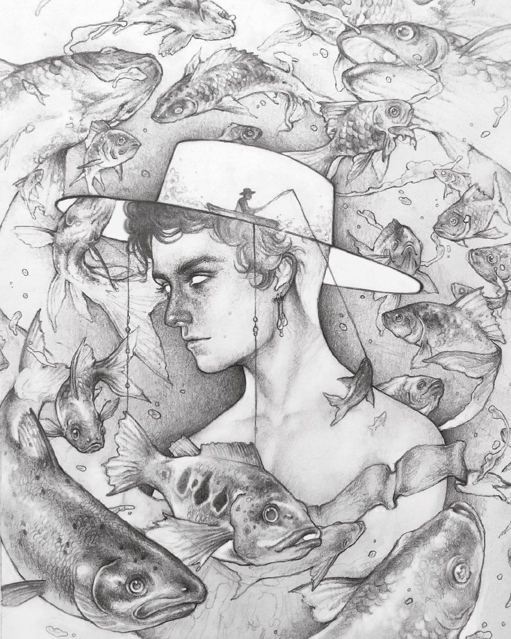 精细入微的暗黑魔幻主题铅笔手绘 艺术家 timothy von rueden