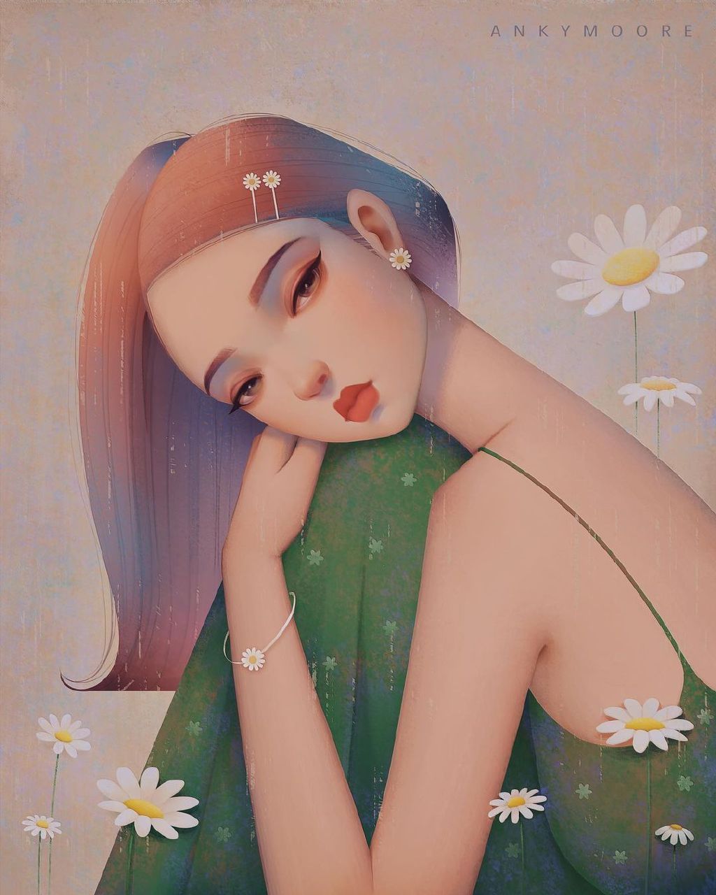 插画师 ankymoore 笔下的复古时尚人物插画……__财经头条