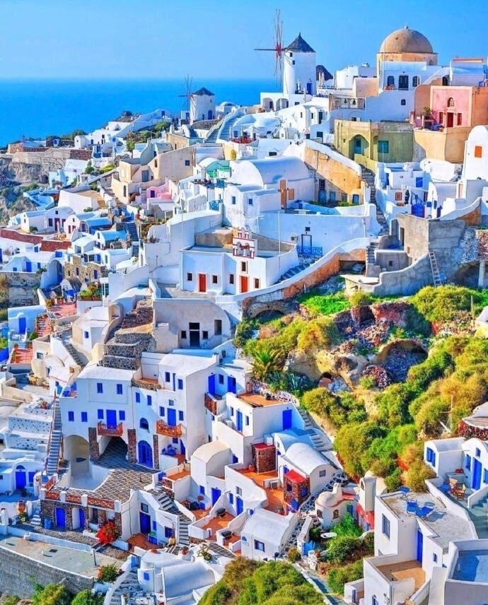 希腊圣托里尼童话世界一般的美景
