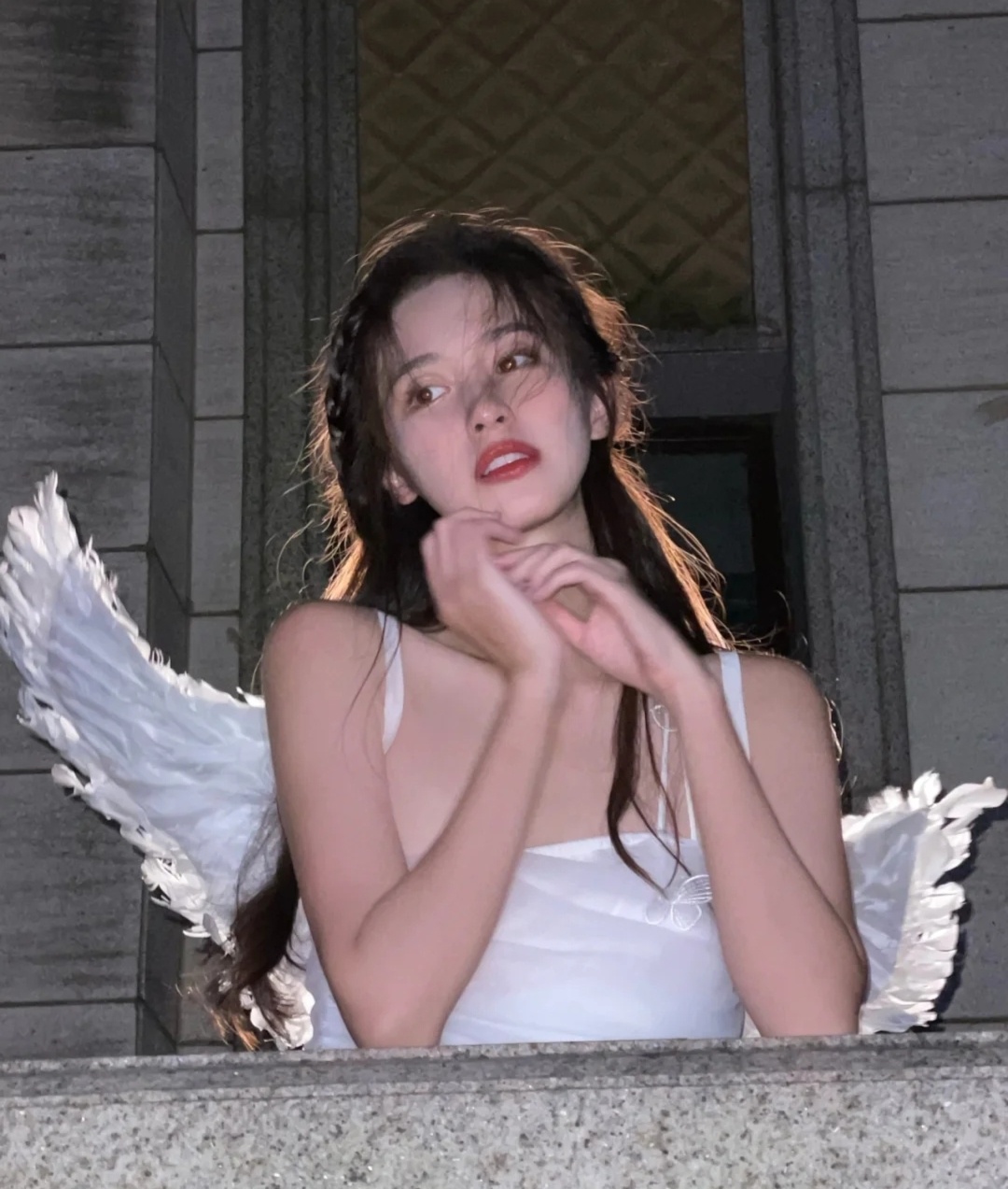 天使头像女生真人图片