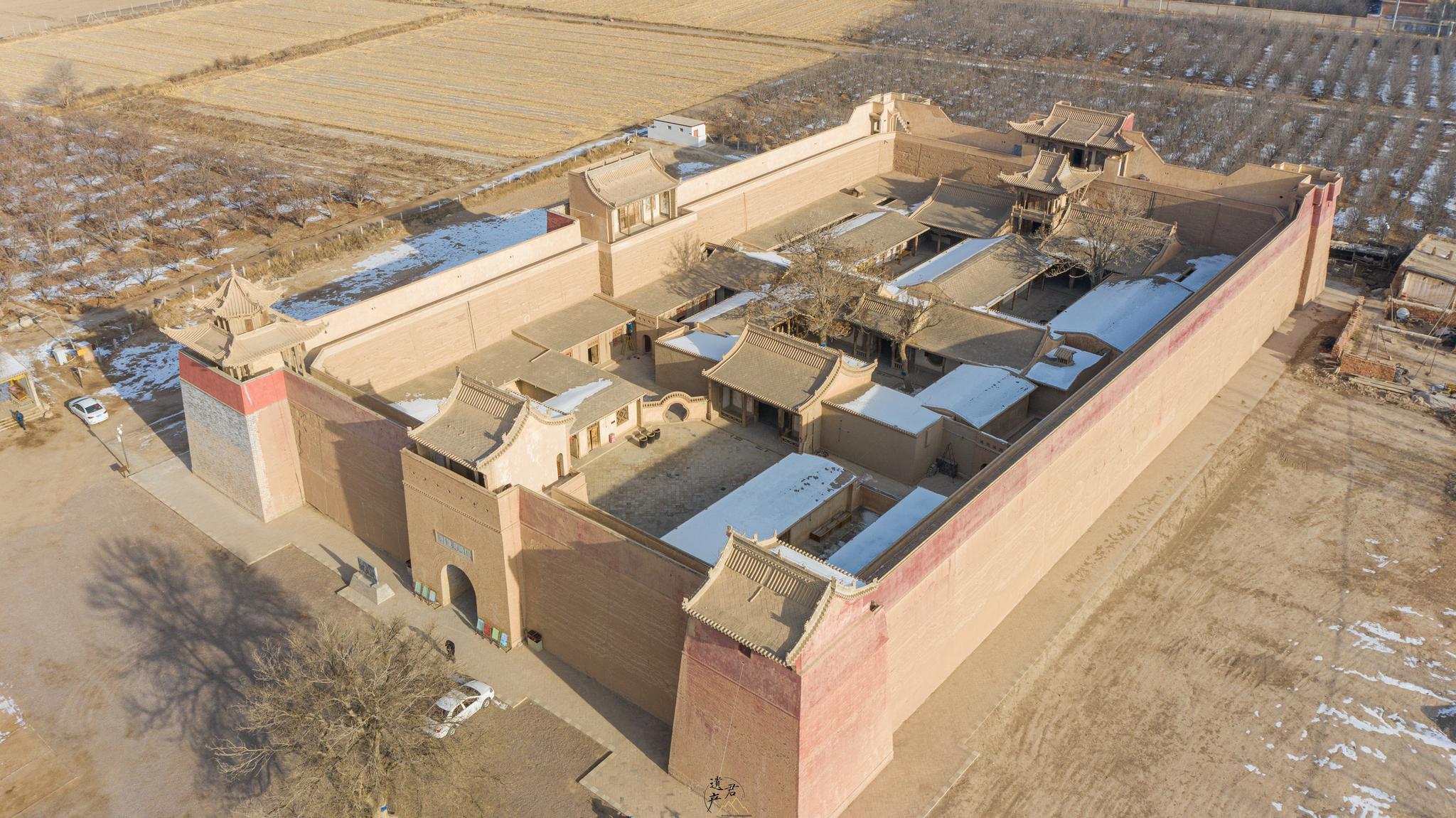 武威瑞安堡航拍,河西走廊上唯二保存完整的防御性古堡