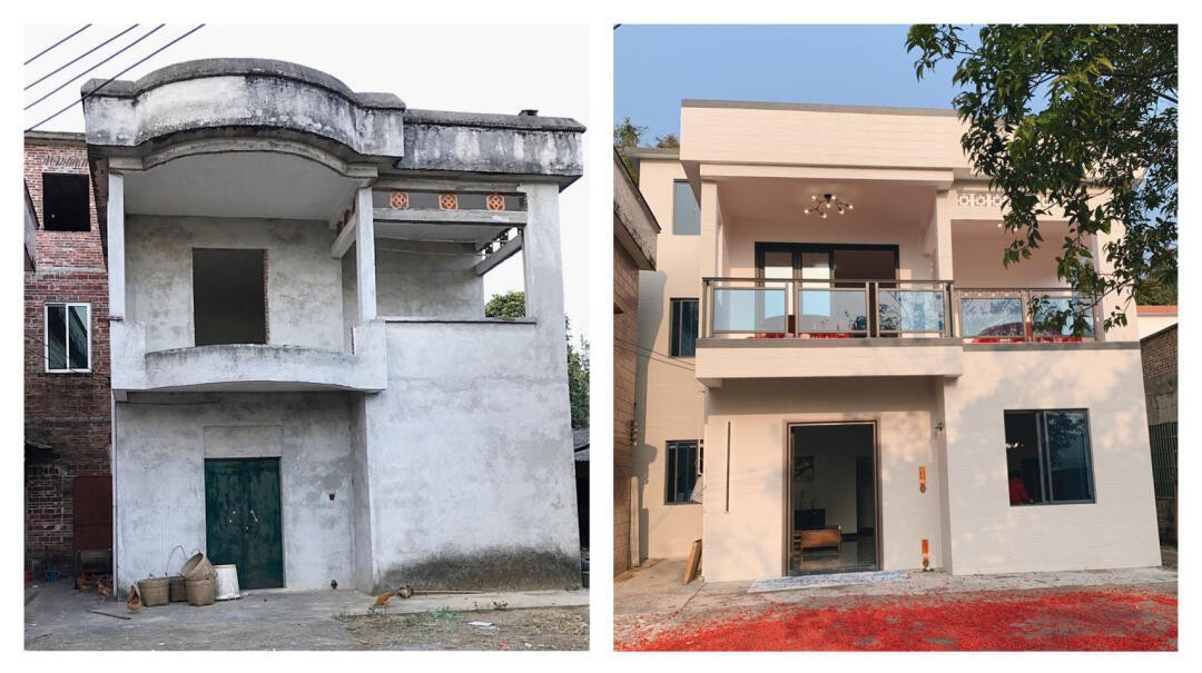 80后夫妻改造农村自建房,糅合传统元素