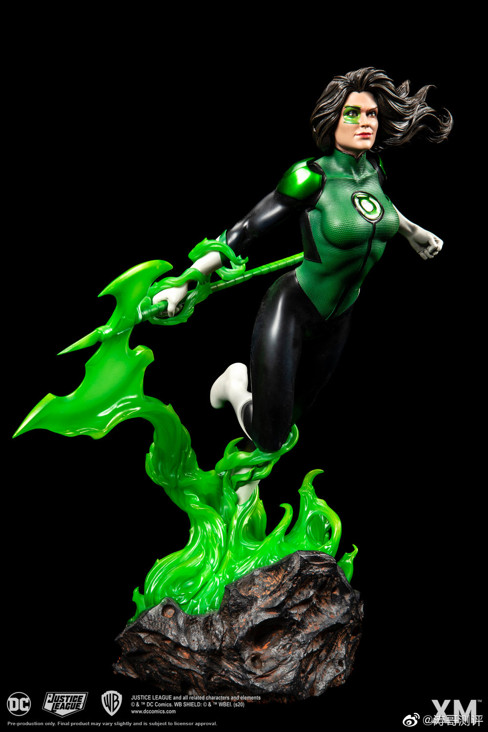 xmstudios推出的这款dcrebirth系列的女绿灯侠杰西卡克鲁兹雕像
