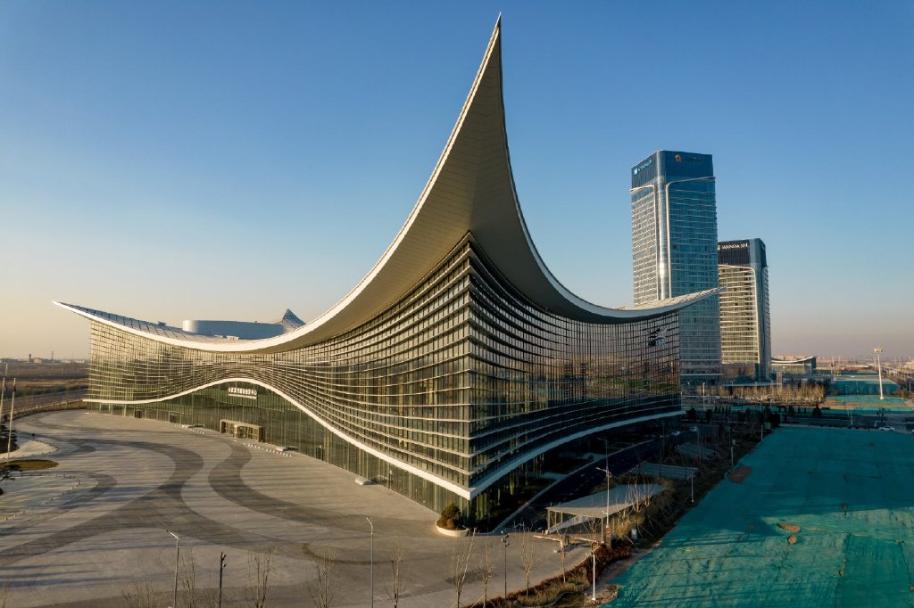 航拍山西规模最大,设施最先进的会展场馆:潇河国际会议会展中心|会展