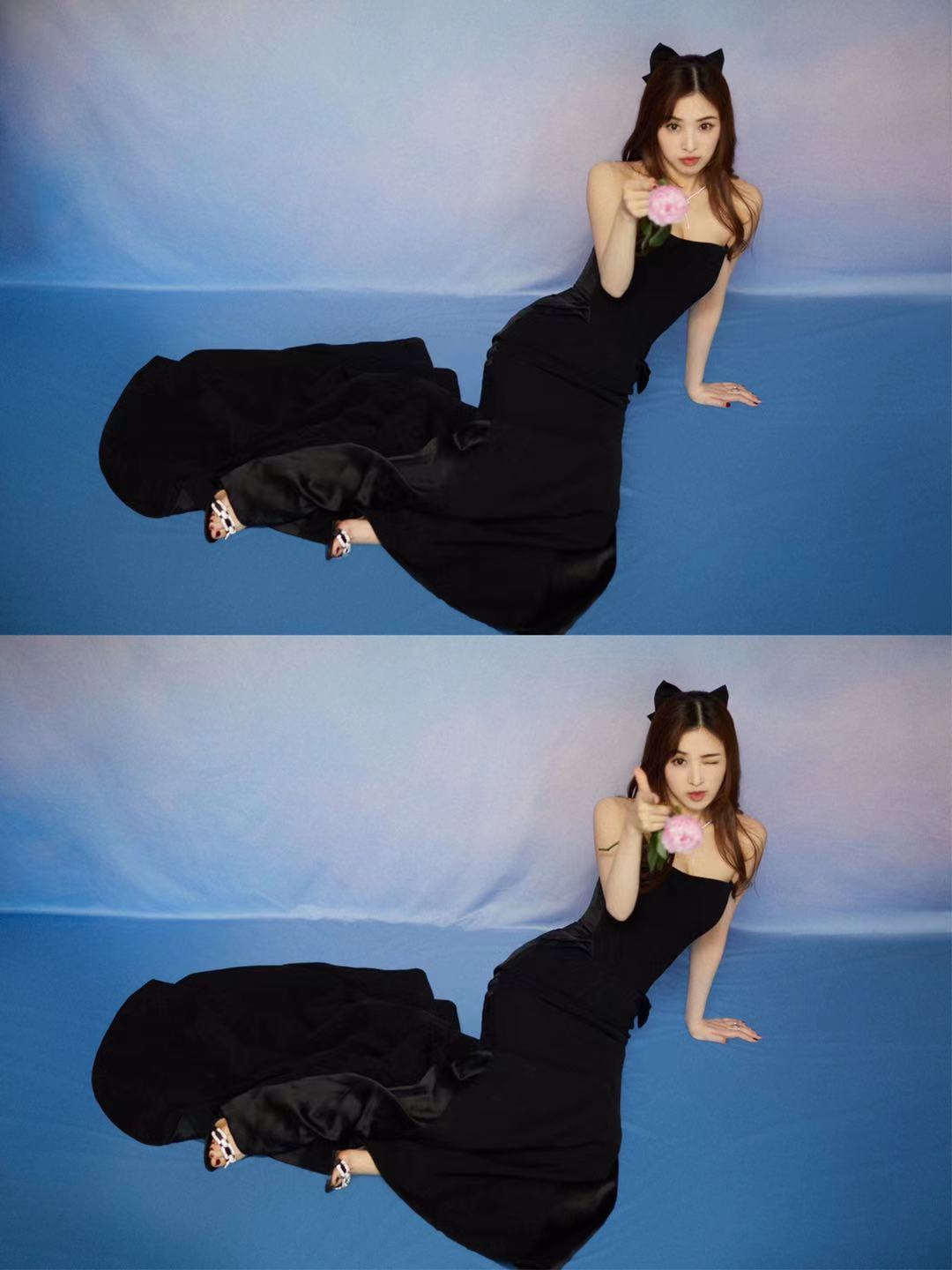 猫系礼服look又来了,讲真的,张含韵挺适合这一身装扮的