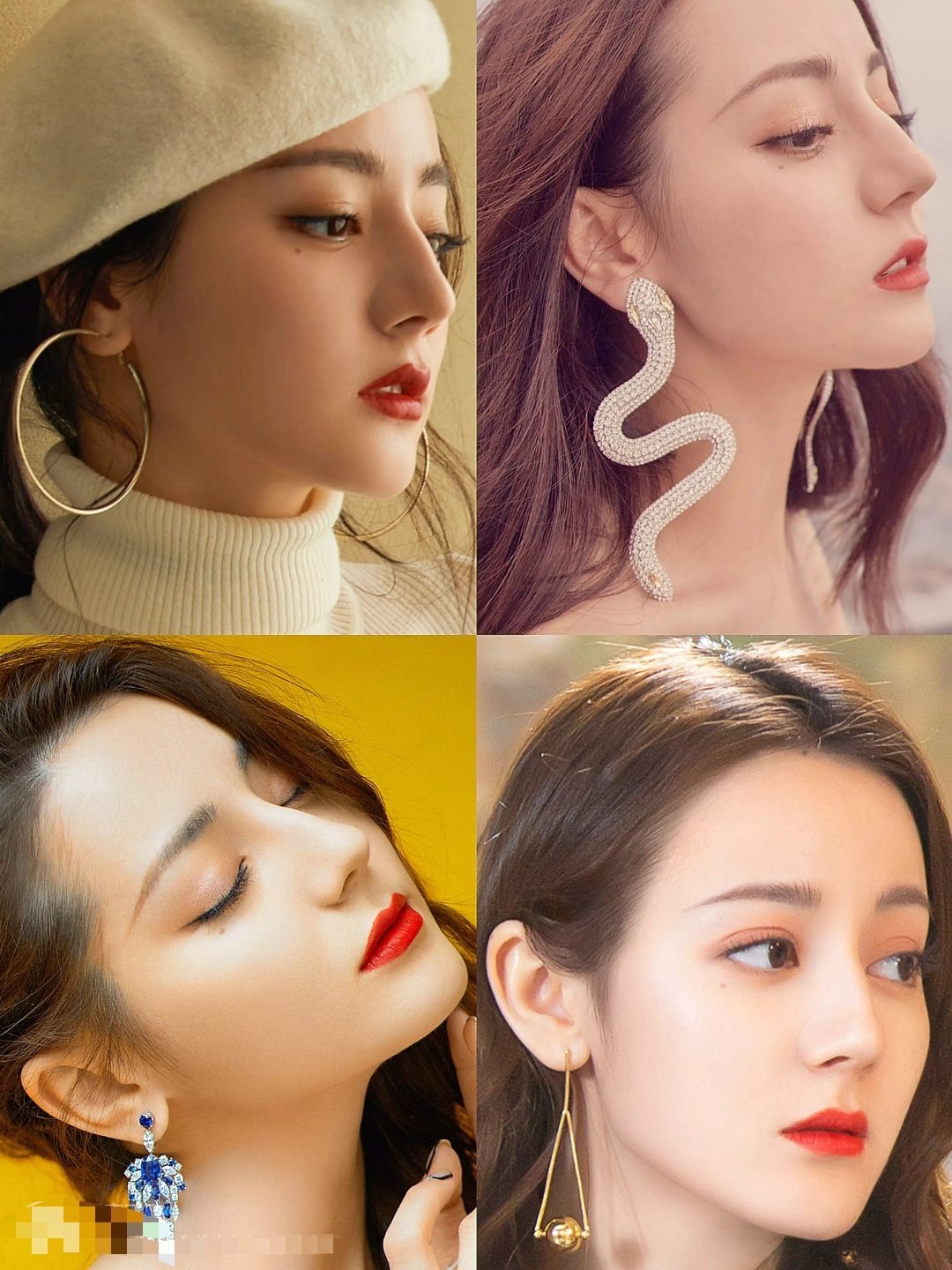 迪丽热巴耳环合集,你最喜欢哪一款?__财经头条