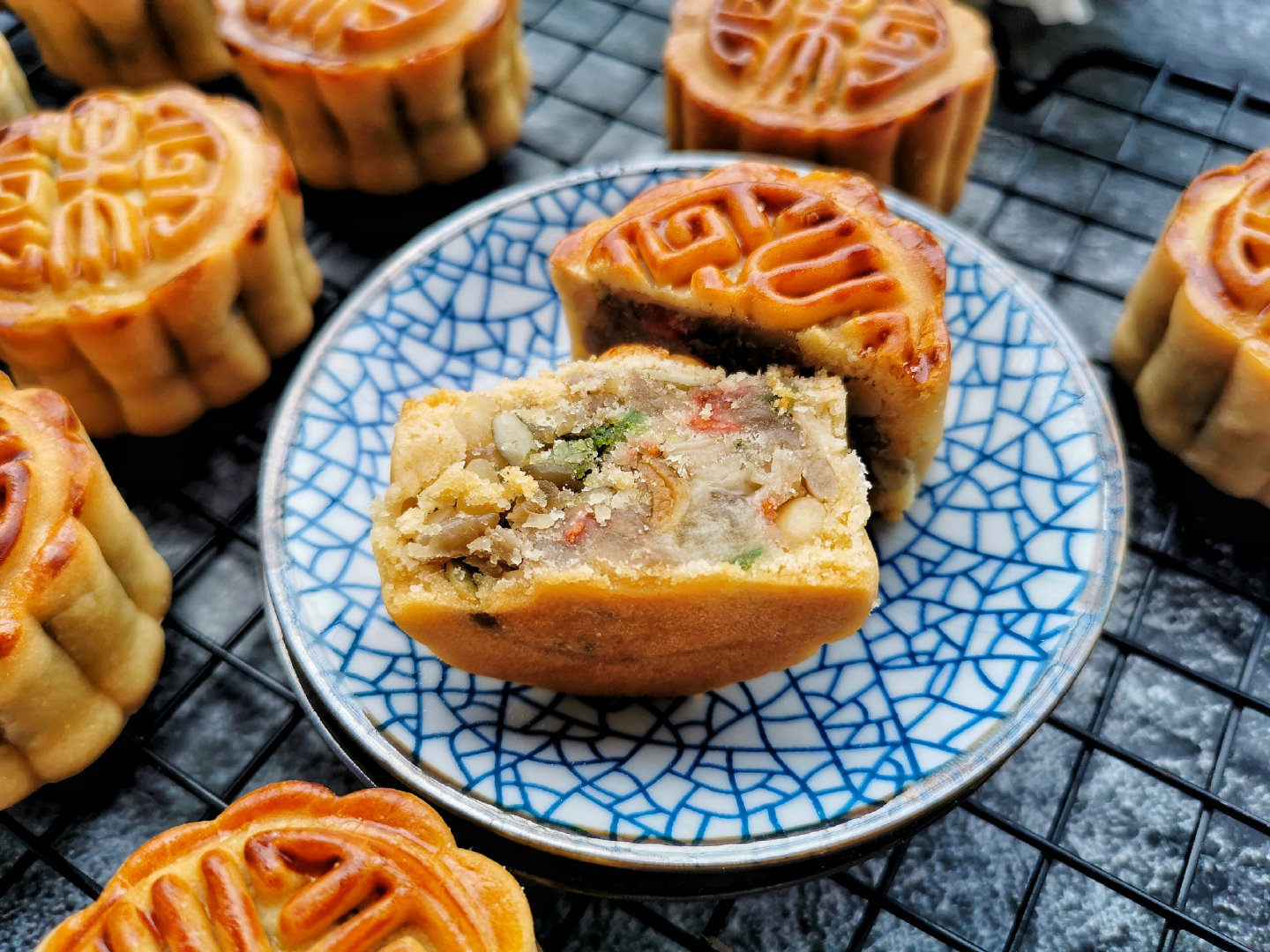 五仁月饼超好吃的配方,薄皮大馅儿,没有添加剂,比买的好吃