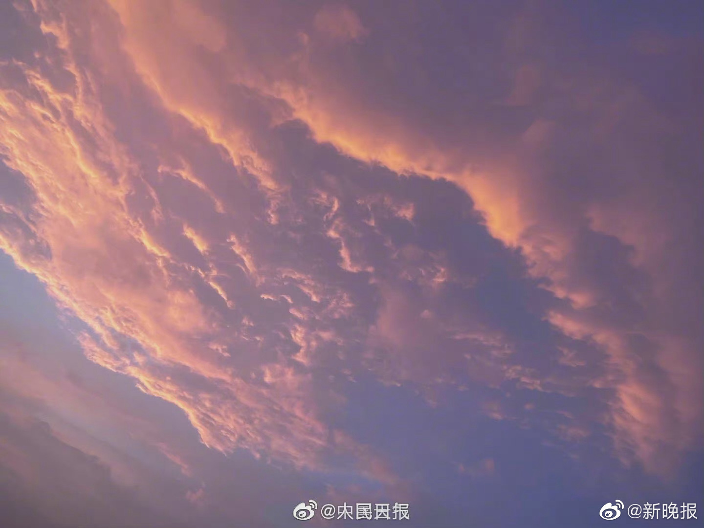 从傍晚到日落，分享一片粉红色的天空|日落|粉红色|天空_新浪新闻