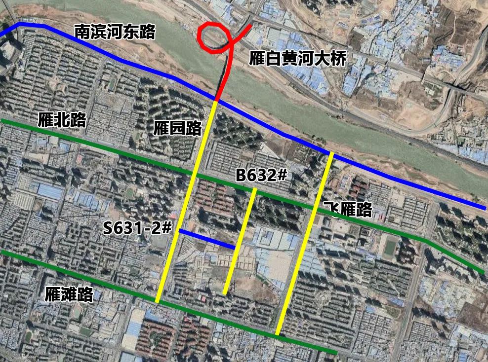 共长约850米兰州雁滩将新建两条道路