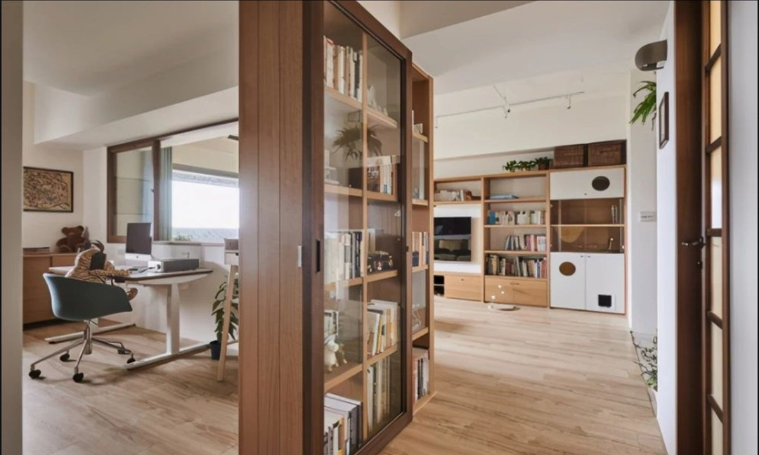 现在谁还用砖砌隔断啊装个柜子当墙用隔断式收纳多省空间