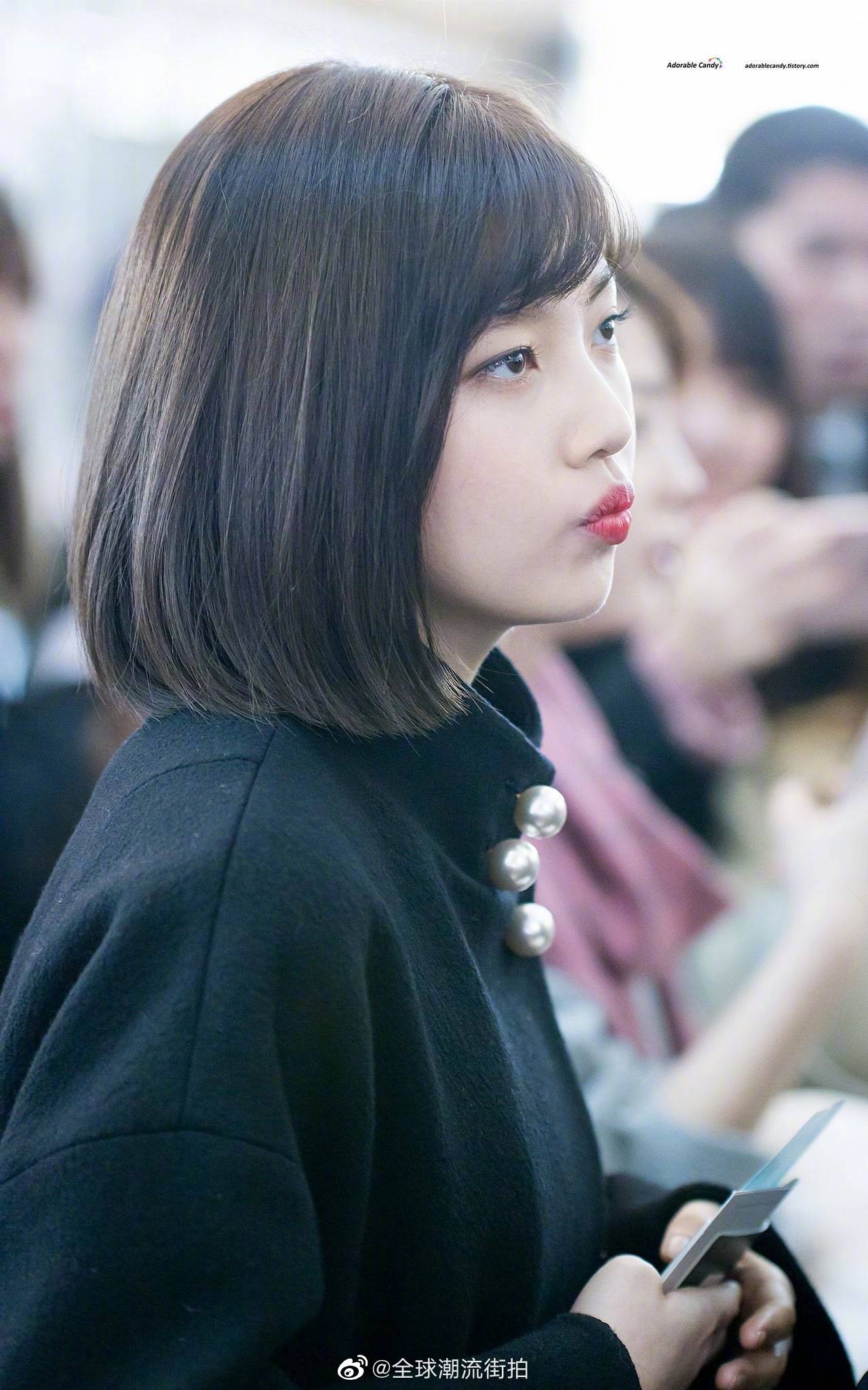 2017年机场的短发"奶"joy