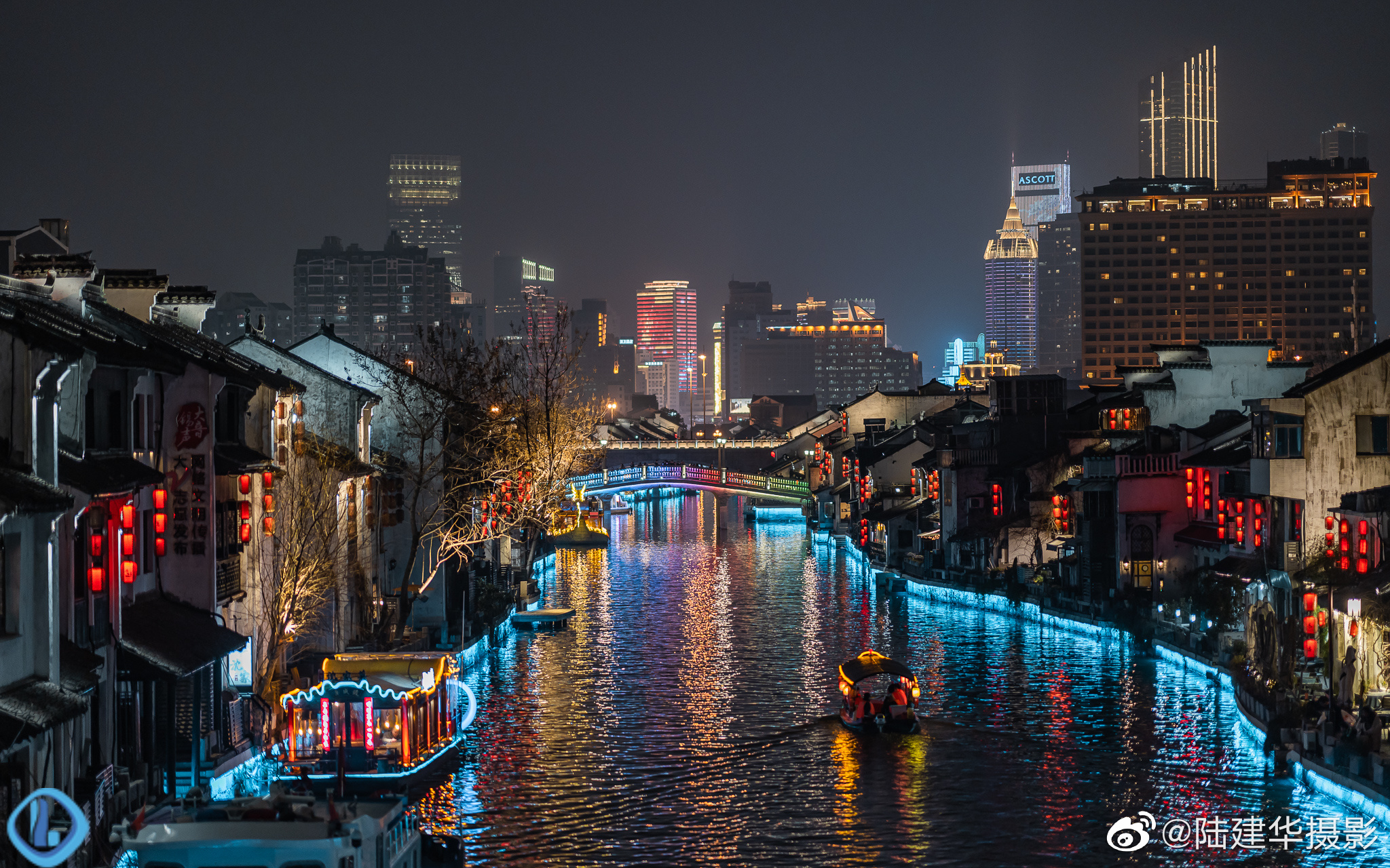 无锡清名桥古运河,春风沉醉的夜晚.晚安