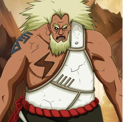 在村子里,三代雷影多次镇压八尾暴走,忍战时三代雷影为了掩护队友撤离