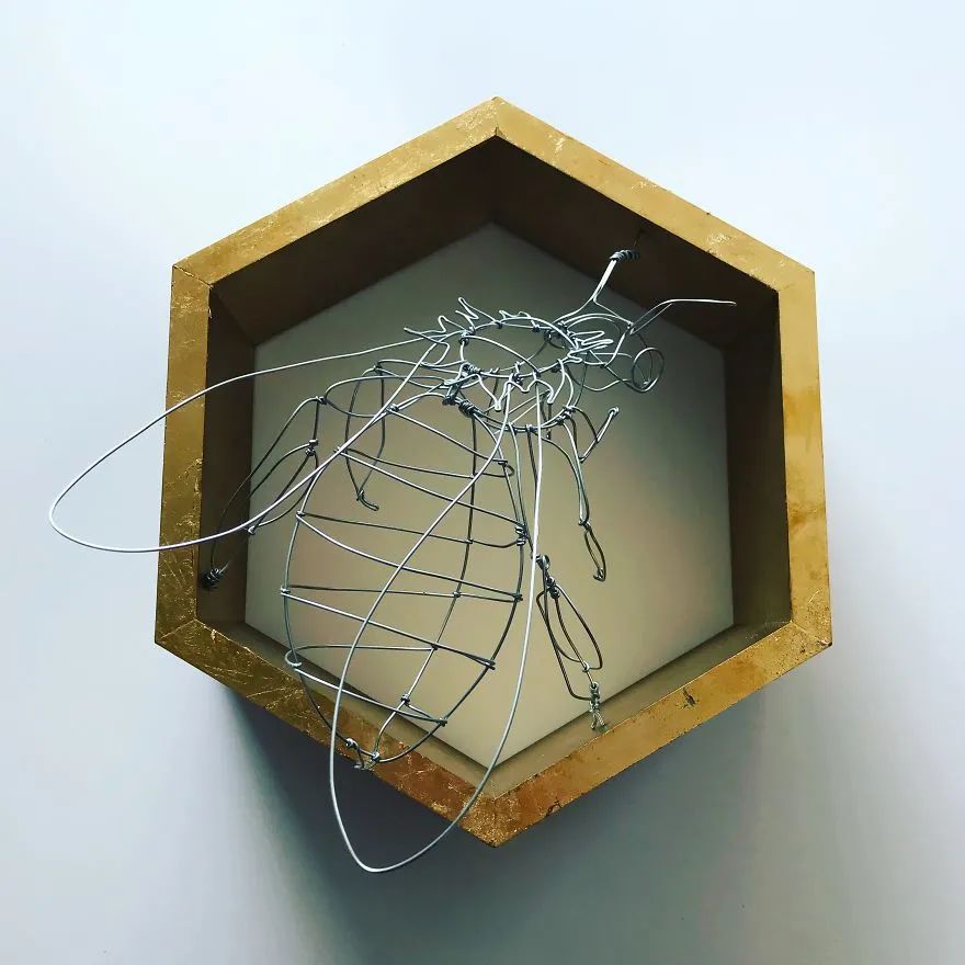 不正经的设计师别人画画都是用笔她却拿起一卷铁丝