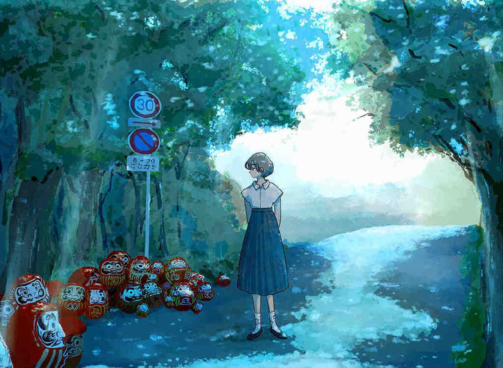 小清新又不失个性的人物插画，色彩浓郁，色调柔和且氛围感强休闲区蓝鸢梦想 - Www.slyday.coM