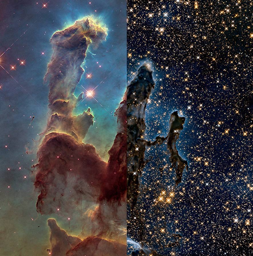 韦伯望远镜新照片,6500光年外的创生之柱,至少包含数万颗恒星__财经头条