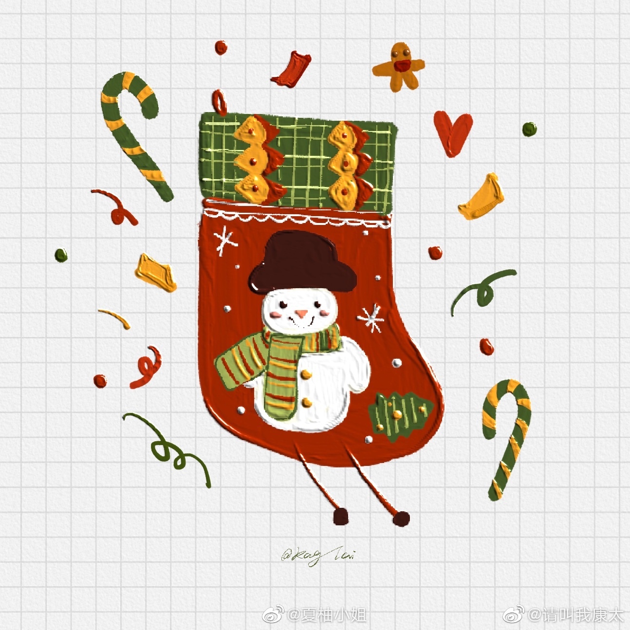 圣诞袜小插图90 祝大家圣诞节快乐哦!哦吼～_高清图集_新浪网