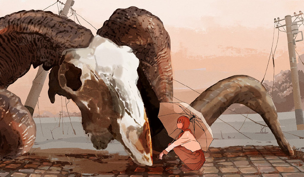 小清新又不失个性的人物插画，色彩浓郁，色调柔和且氛围感强休闲区蓝鸢梦想 - Www.slyday.coM