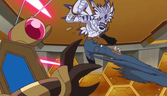 数码宝贝是炮蜂兽体型太巨大还是新版迦楼罗兽瘦了一圈