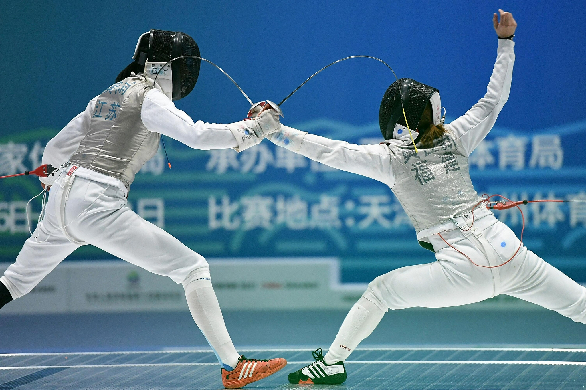 (全运会)击剑——女子花剑团体赛:福建队夺冠