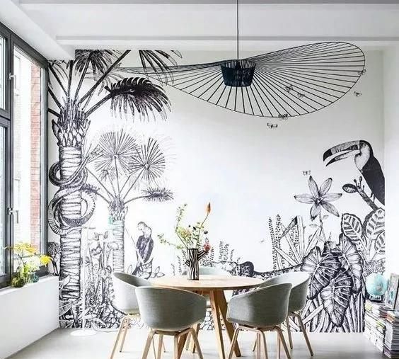 室内壁画,美到邻居嫉妒哭|疫情|手绘墙画|墙绘_新浪新闻