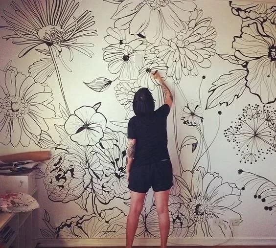 室内壁画,美到邻居嫉妒哭|疫情|手绘墙画|墙绘_新浪新闻