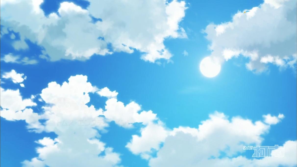 动漫背景图《名侦探柯南》里的天空@靓仔露露 投稿截图