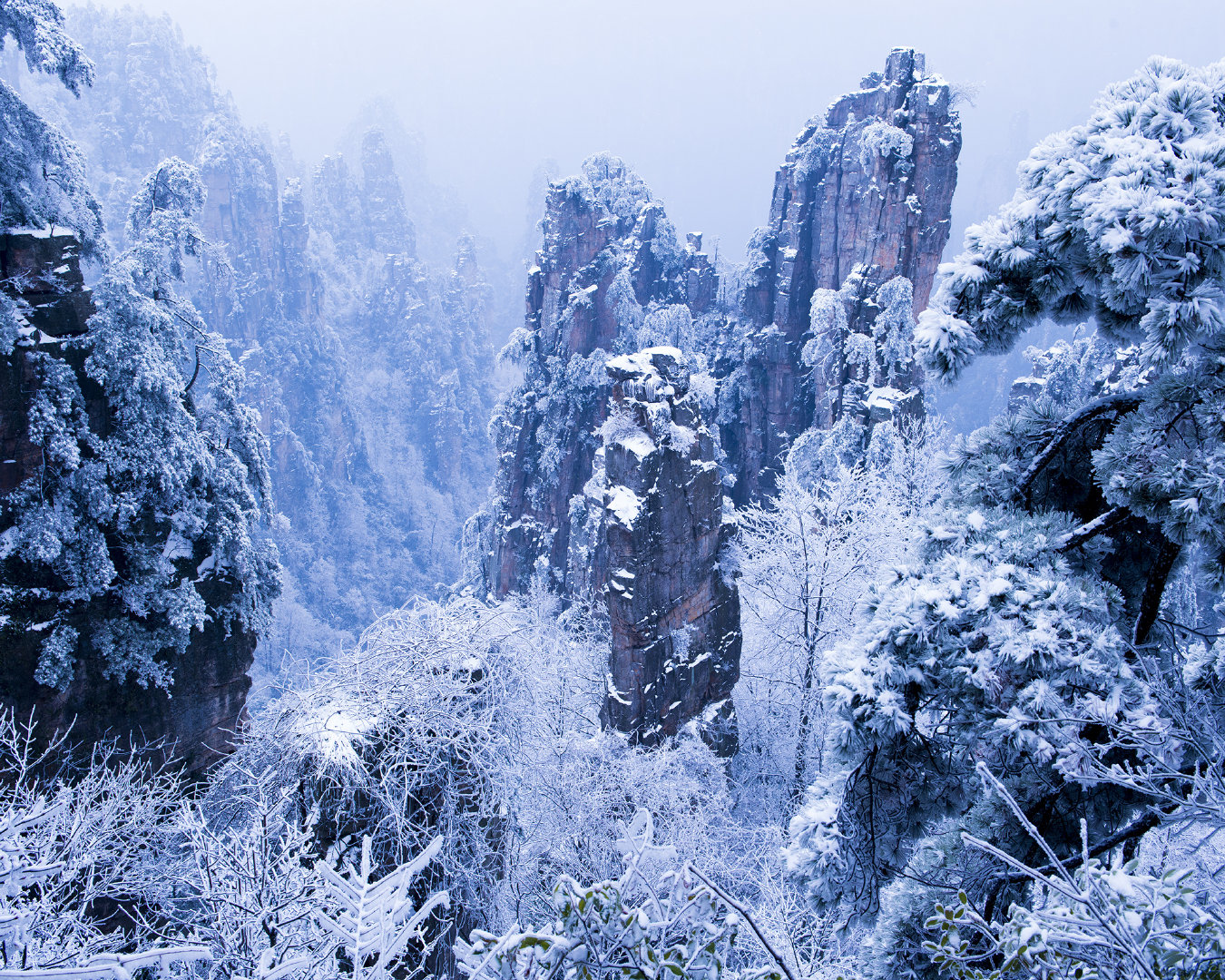 张家界 超美雪景!