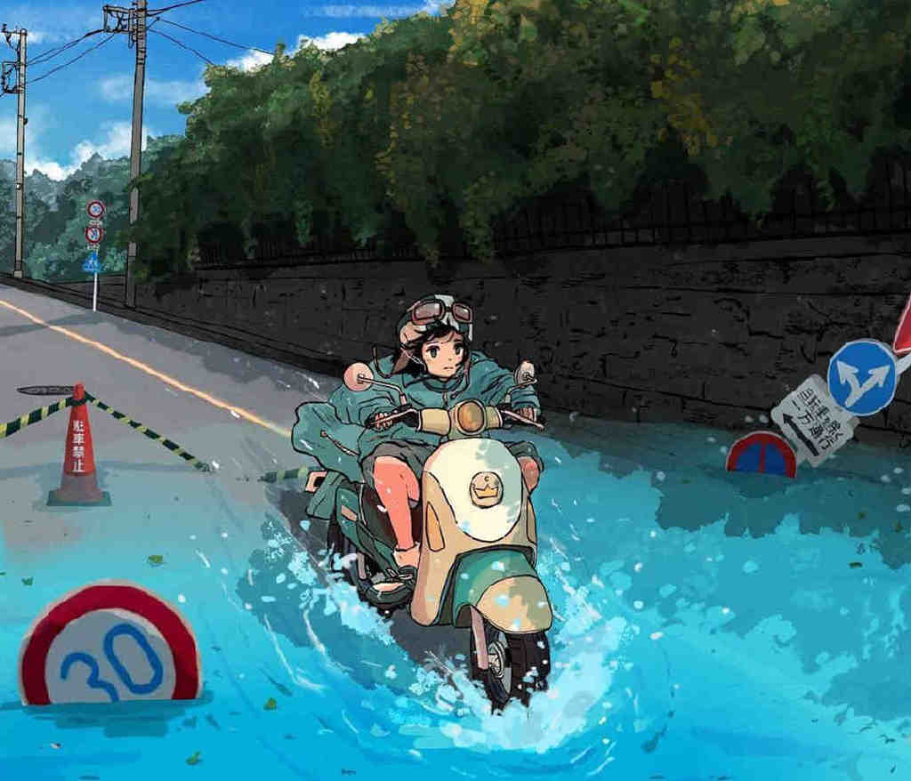 小清新又不失个性的人物插画，色彩浓郁，色调柔和且氛围感强休闲区蓝鸢梦想 - Www.slyday.coM