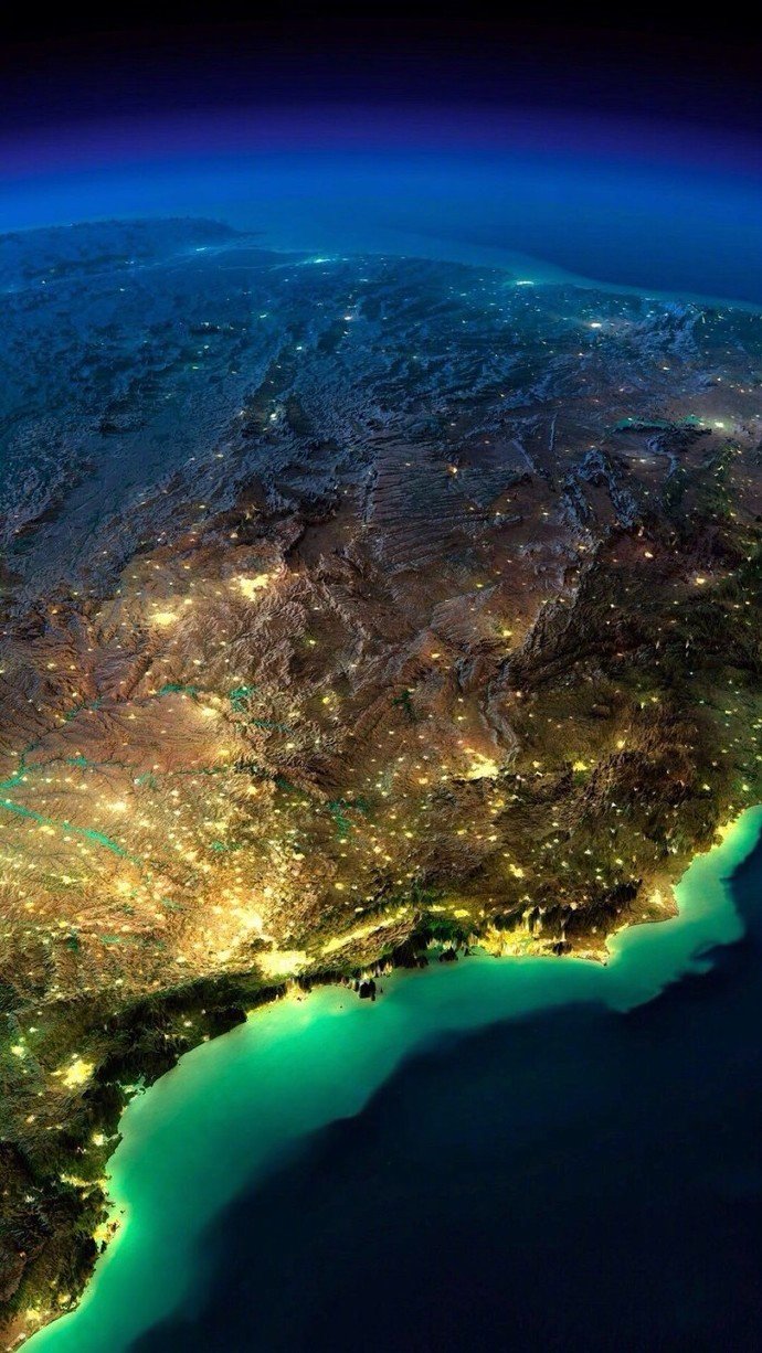nasa航拍到的地球各地夜景,夜光璀璨.你能认出都是哪里吗?__财经头条
