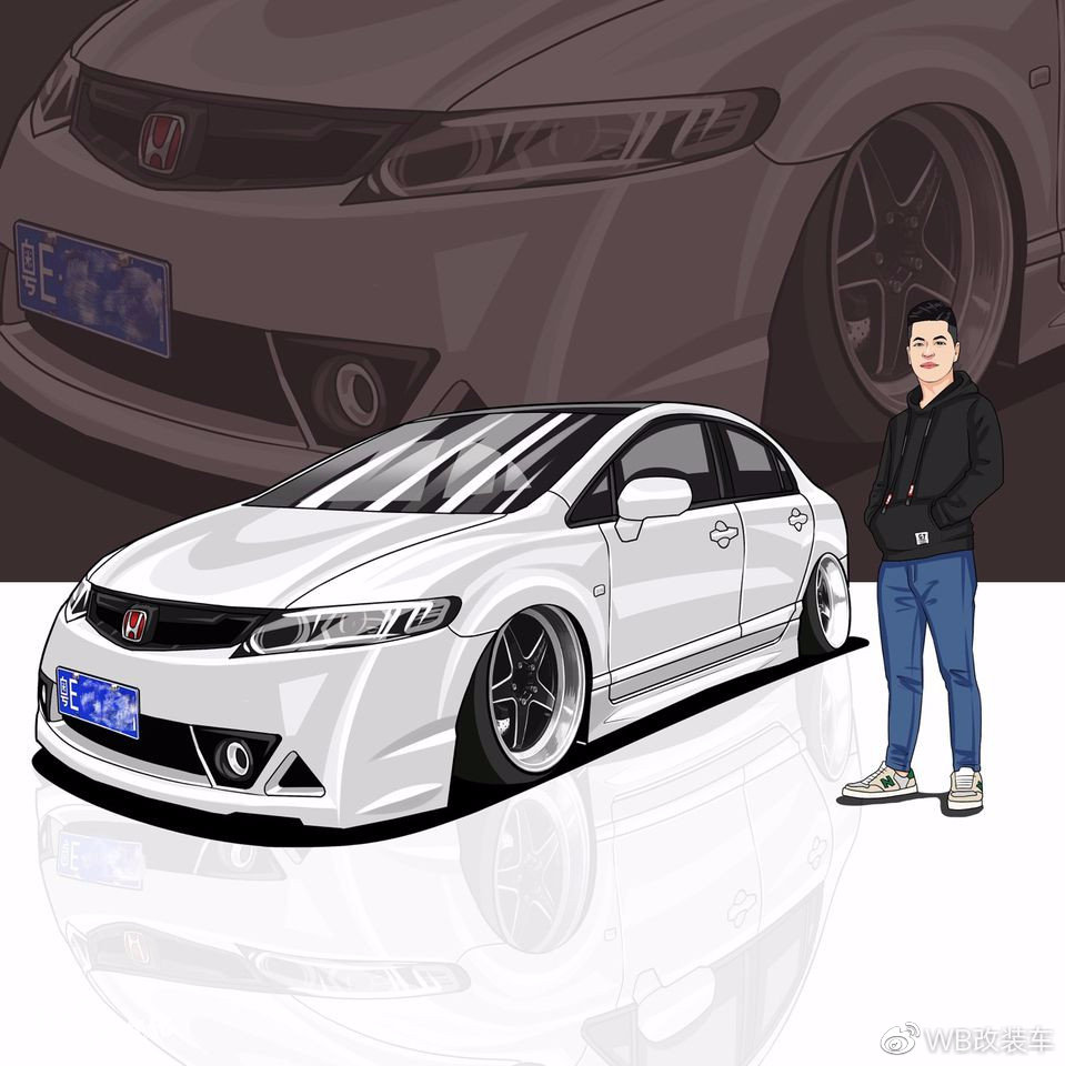 这是一台06年的本田思域 | vetc社.绘