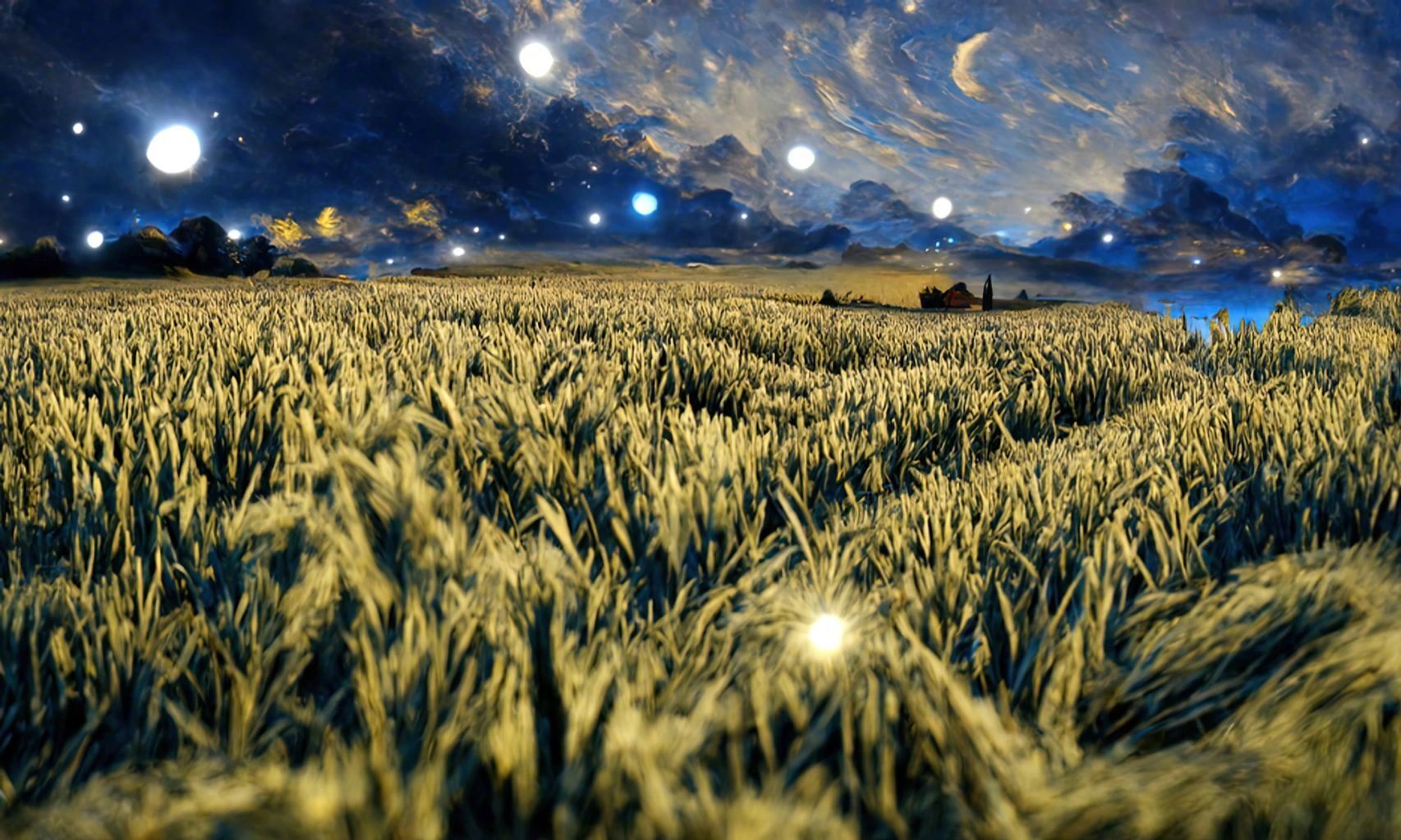 麦田金浪,星空闪耀梵高