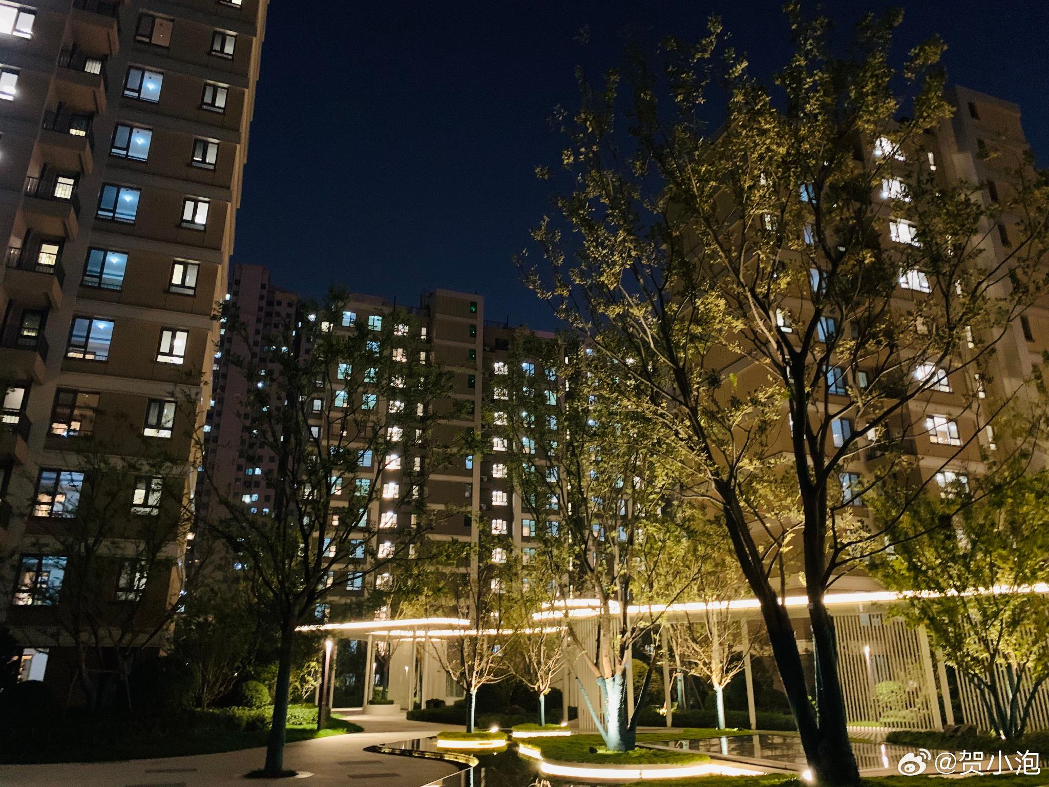 邻居们拍的小区夜景|夜景|邻居|小区_新浪新闻