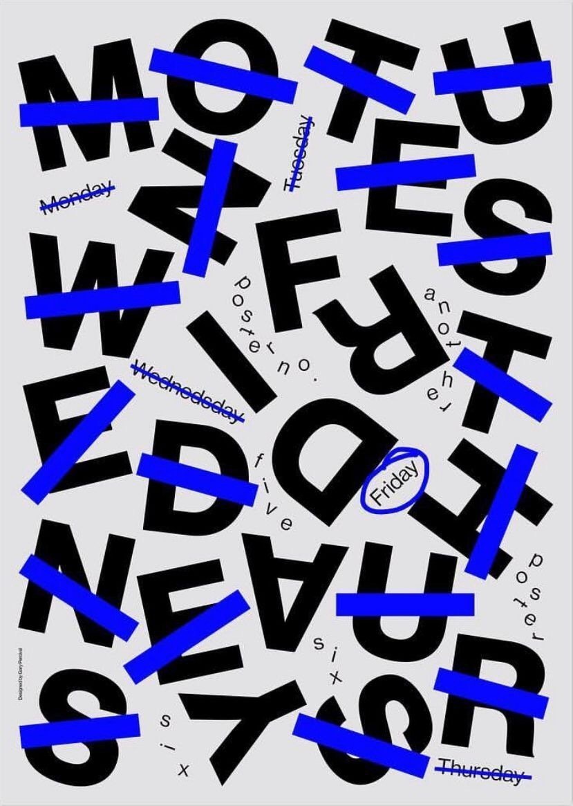 英文文字海报文字编排设计