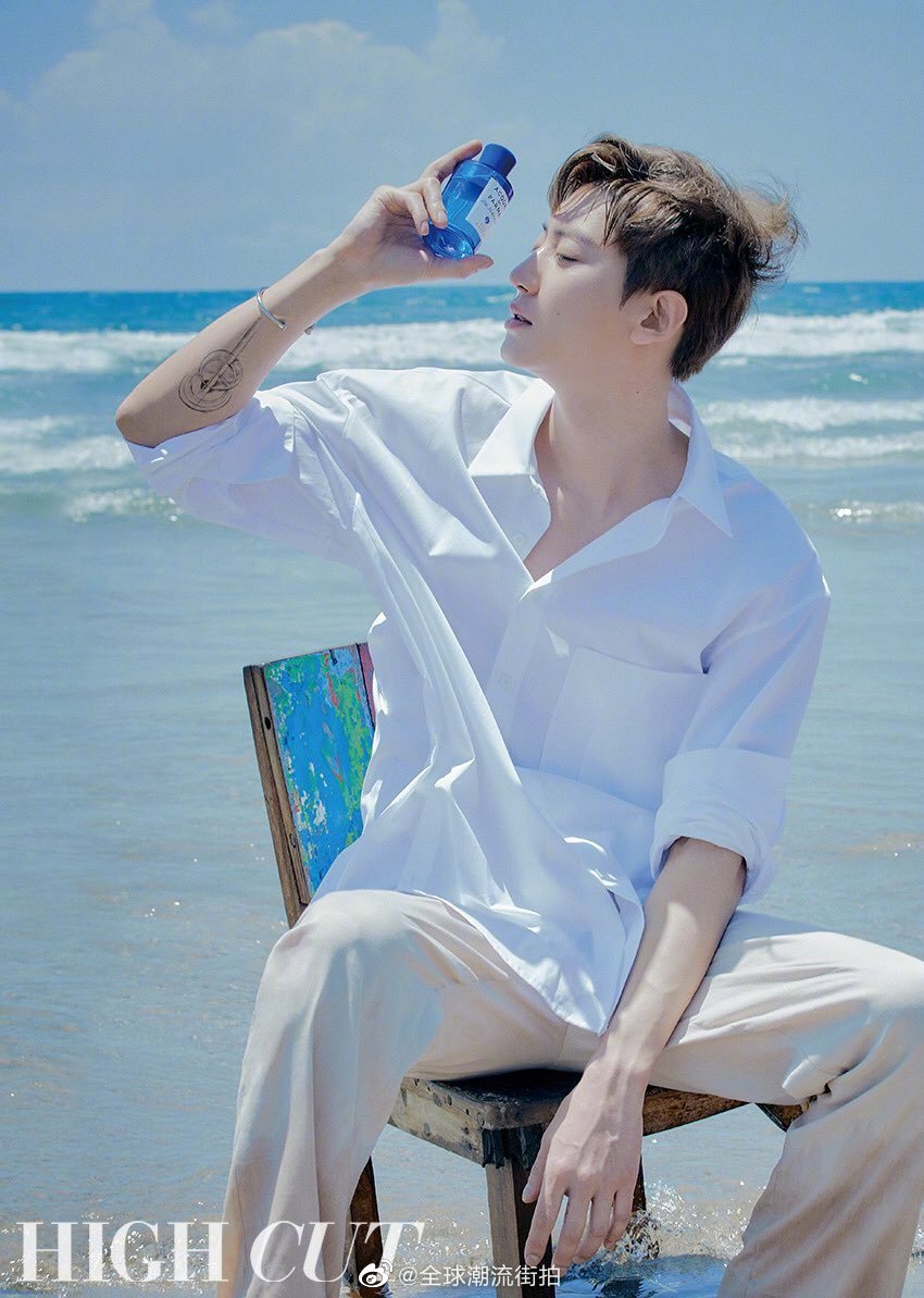 朴灿烈 ×《highcut》四月封面.充满男性魅力的西裤白衬衫