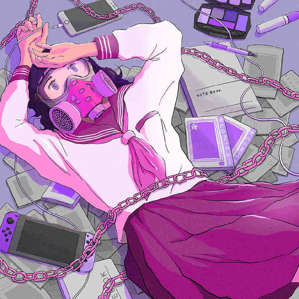 小清新又不失个性的人物插画，色彩浓郁，色调柔和且氛围感强休闲区蓝鸢梦想 - Www.slyday.coM