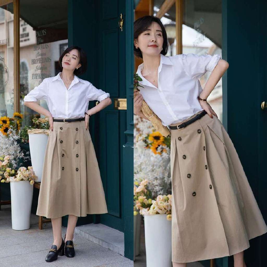 “衬衫”下面穿什么更好看？建议搭配“3种下装”，优雅有气质感休闲区蓝鸢梦想 - Www.slyday.coM