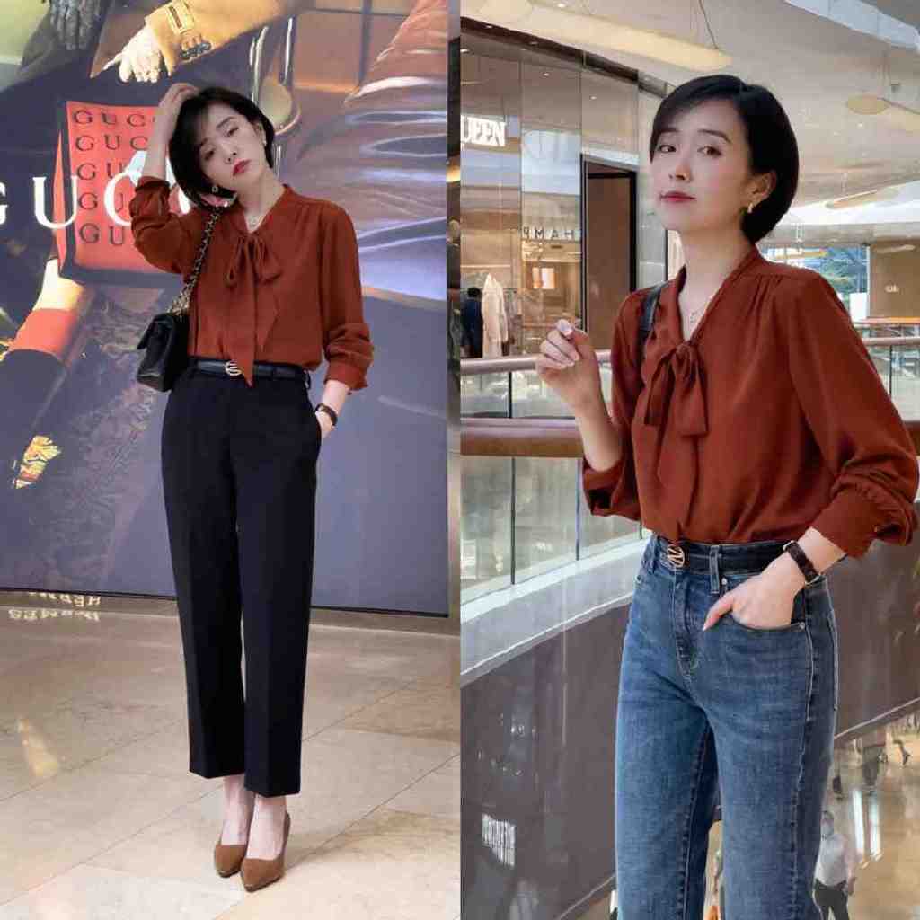 “衬衫”下面穿什么更好看？建议搭配“3种下装”，优雅有气质感休闲区蓝鸢梦想 - Www.slyday.coM