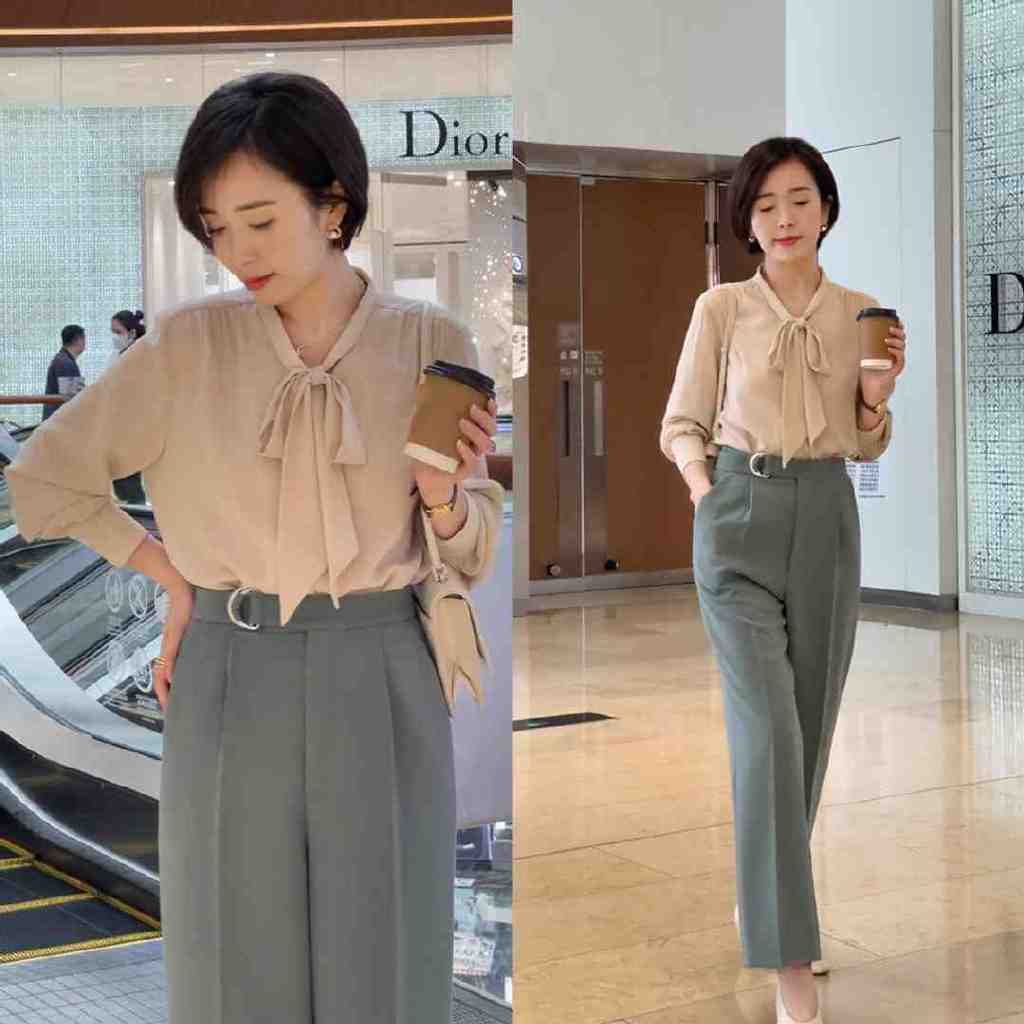 “衬衫”下面穿什么更好看？建议搭配“3种下装”，优雅有气质感休闲区蓝鸢梦想 - Www.slyday.coM