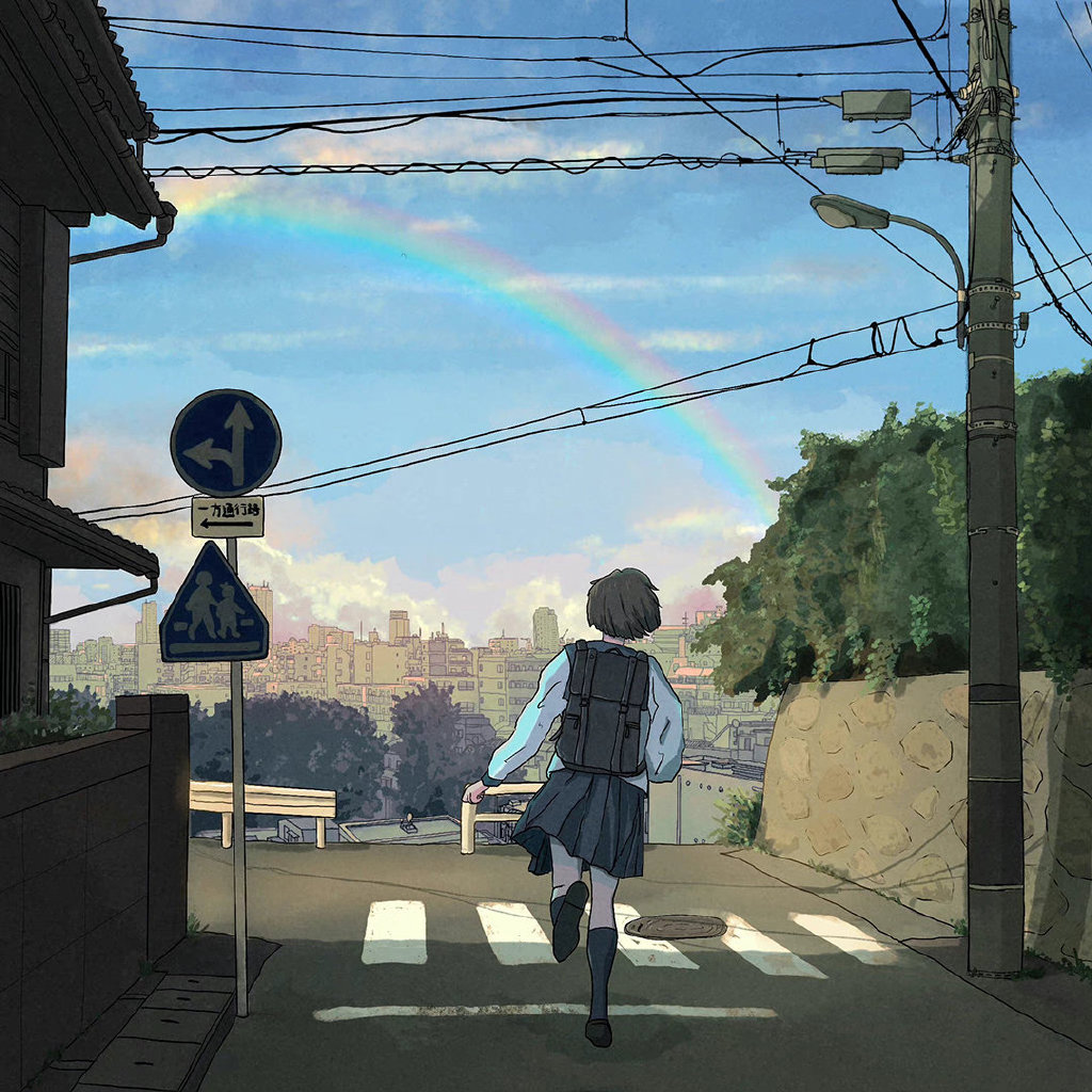 小清新又不失个性的人物插画，色彩浓郁，色调柔和且氛围感强休闲区蓝鸢梦想 - Www.slyday.coM