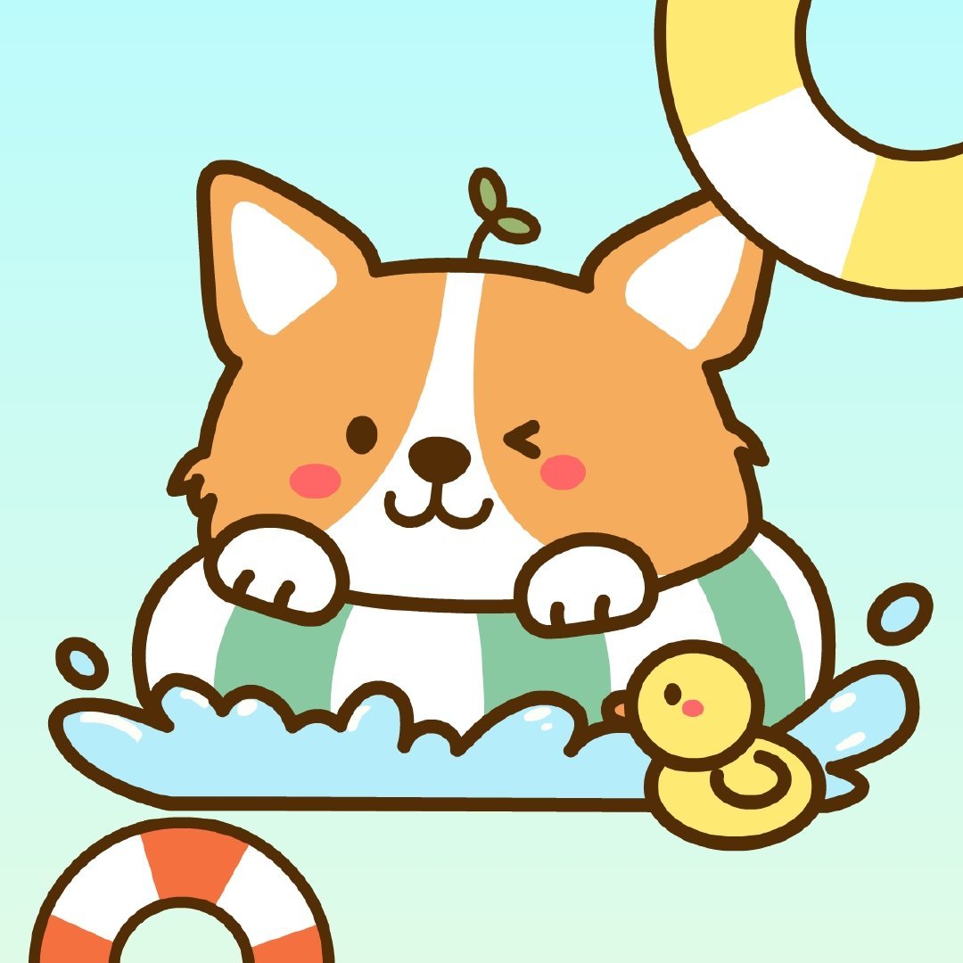 家有柯基的夏日避暑指南插画版来啦