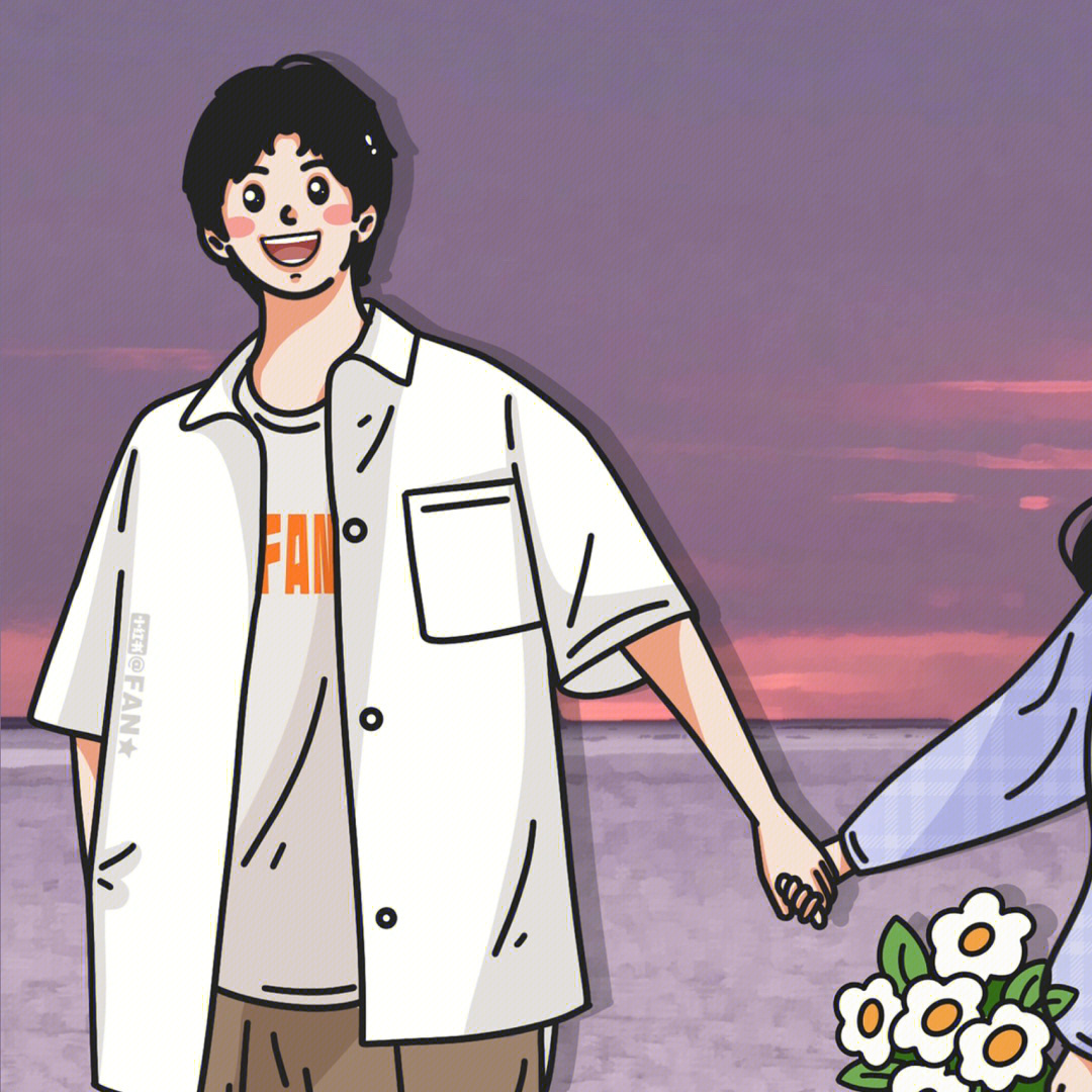 * 一组超喜欢的插画情侣WeChat头像__财经头条