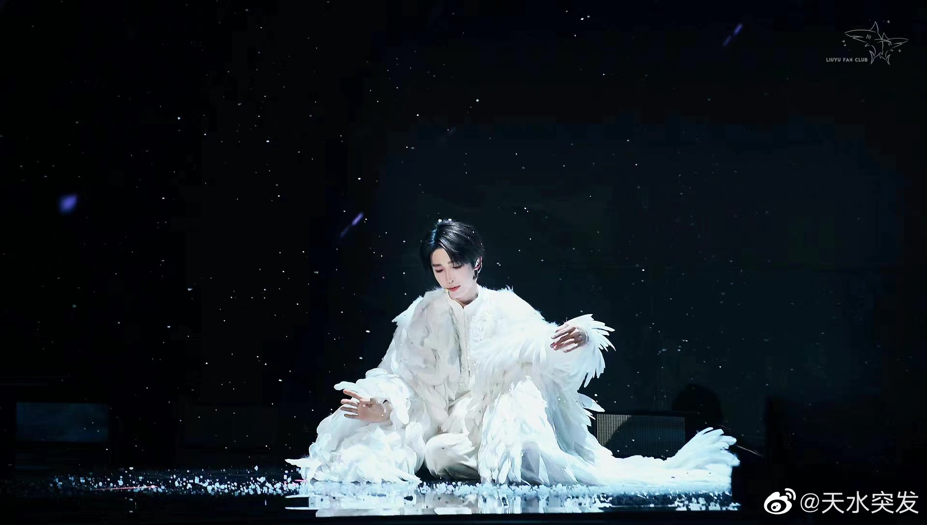 刘宇在白话文舞台的雪中舞洁白如玉优雅古典