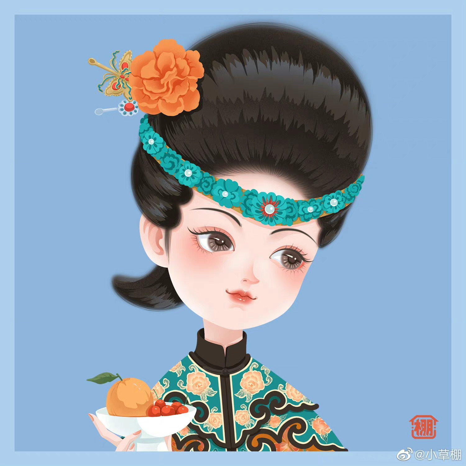 清朝皇后卡通头像图片
